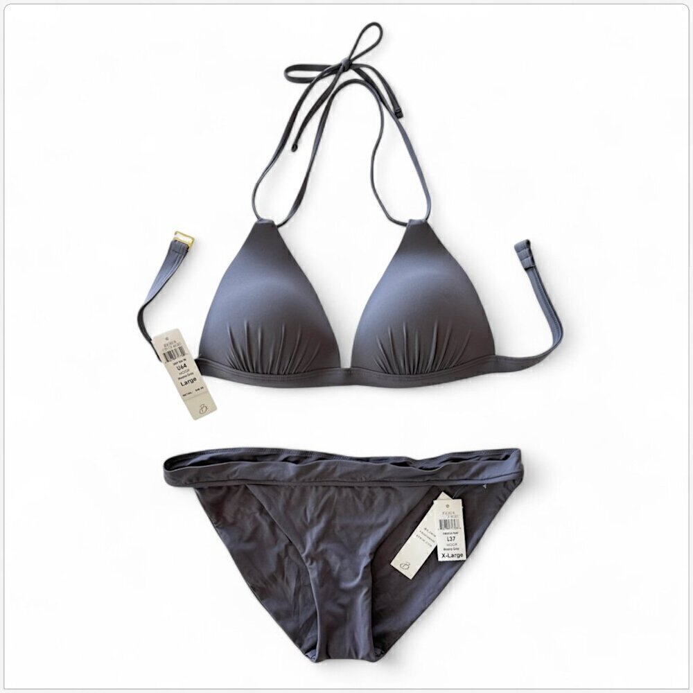 B. Swim Moana Gray Deep Sea Tri / Hibiscus Pant 2 Piece Bikini Swimsuit NWT L XL